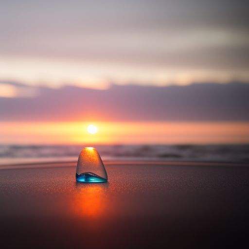 Ocean view relaxation with sea glass meditation